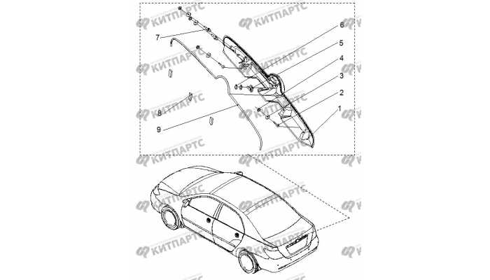 Молдинг крышки багажника BYD