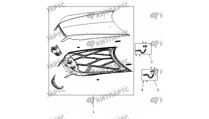 Капот Geely